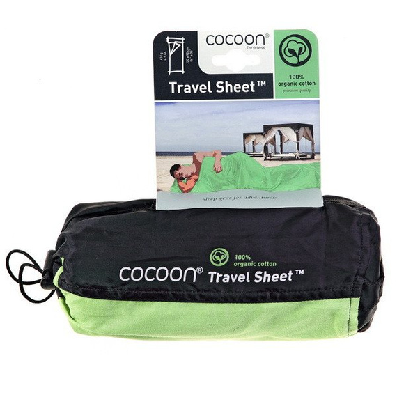 Prześcieradło podróżne - bawełna organiczna - Cocoon TravelSheet - Forest Shade